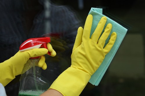 Shared entrance cleaning in a Tooting residential block